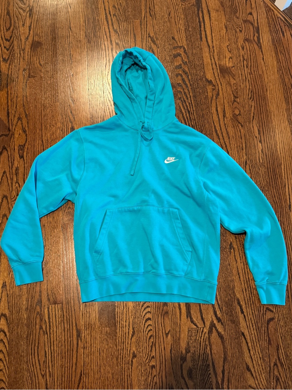 Men’s Nike teal blue hoodie sweatshirt size medium